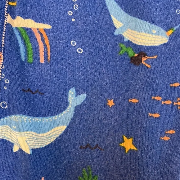 Hanna Andersson | organic sleeper ocean print zip up pjs 2T - Picture 4 of 4